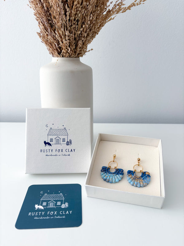 Navy / Aqua - Rio Earrings