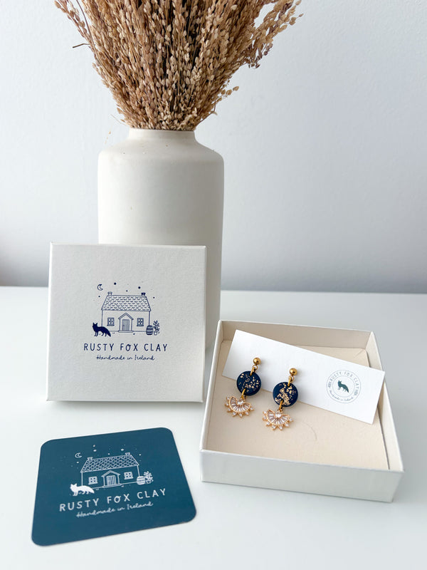 Navy - Huacachina Earrings (Christmas Collection)