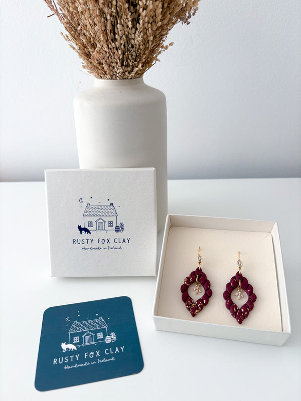 Burgundy - Uyuni Earrings (Christmas Collection)