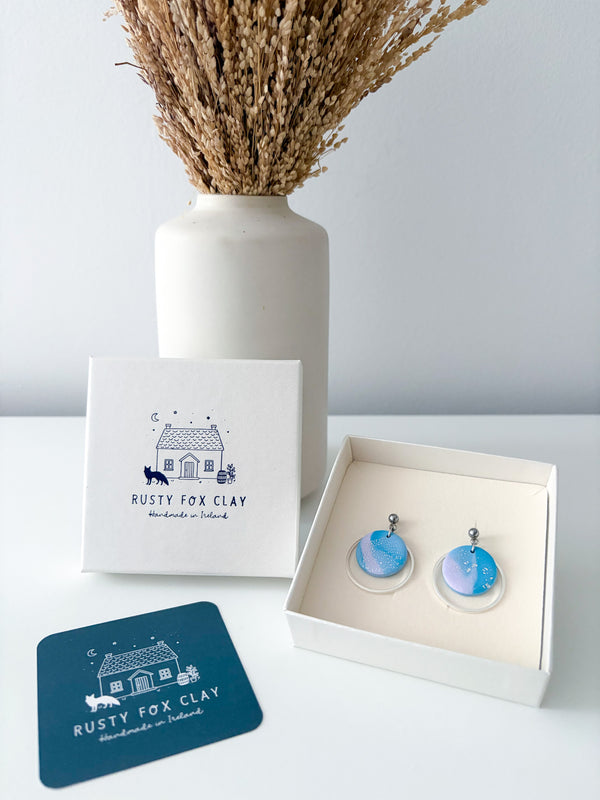 Peppermint / Lilac - Huaraz 3.0 Earrings (Silver Findings)
