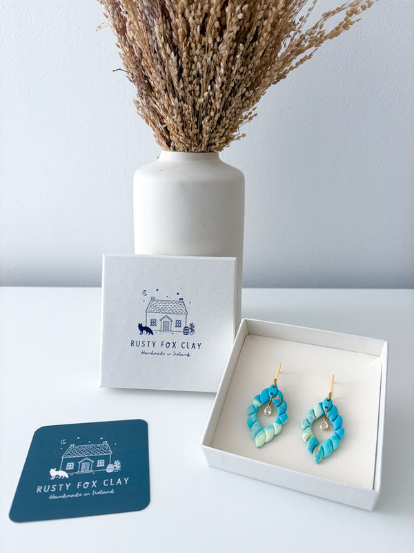 Pastel Yellow / Aqua / Peppermint - Uyuni Earrings (Summer Dreams Collection)