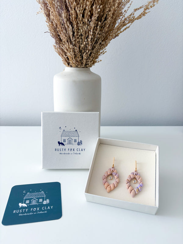 Peach / Pink - Uyuni Earrings (Summer Dreams Collection)