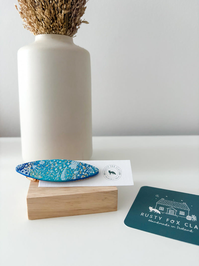 Lightweight handmade polymer clay hair clips set
